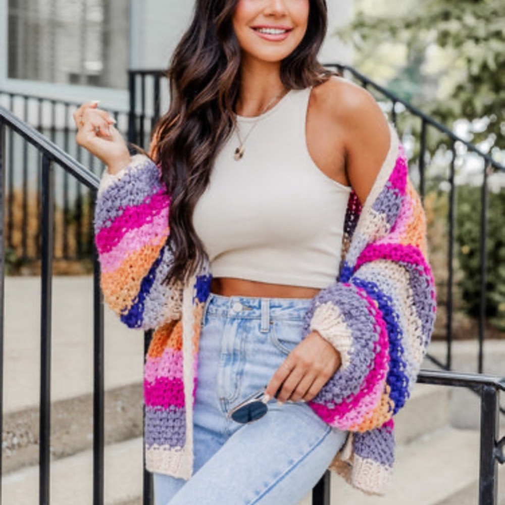Colorful Striped Women's Sweater